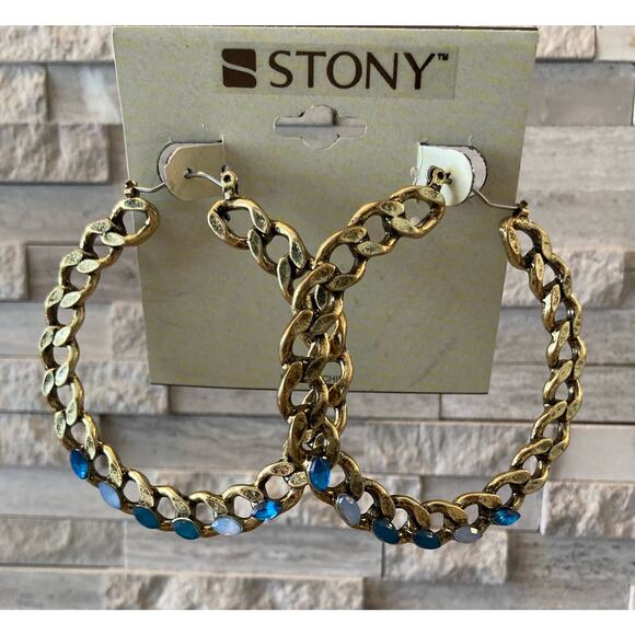 Stony Hoop Earrings - Picture 2 of 7